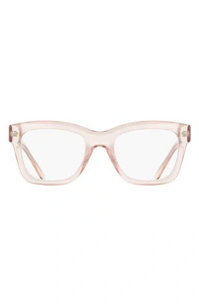 Cole Haan Crystal Core 32mm Square Reading Glasses In Pink