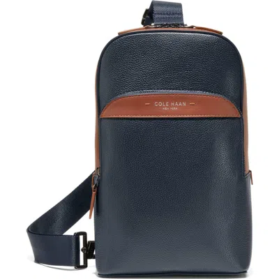 Cole Haan Damon Leather Sling In Blue