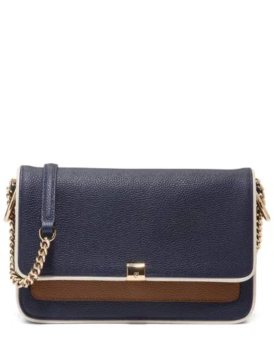 Cole Haan Daniella Chain Leather Shoulder Bag In Blue