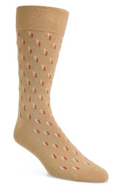 Cole Haan Dash Cotton Blend Dress Socks In Brown