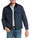 Cole Haan Diamond Quilt Short Jacket In Blue
