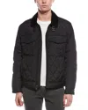 Cole Haan Diamond Quilt Short Jacket In Blue