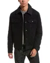 Cole Haan Diamond Quilted Bomber Jacket In Blue