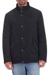 Cole Haan Men's Mockneck Quilted Corduroy Jacket In Black