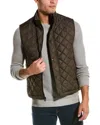 Cole Haan Diamond Quilted Vest In Green