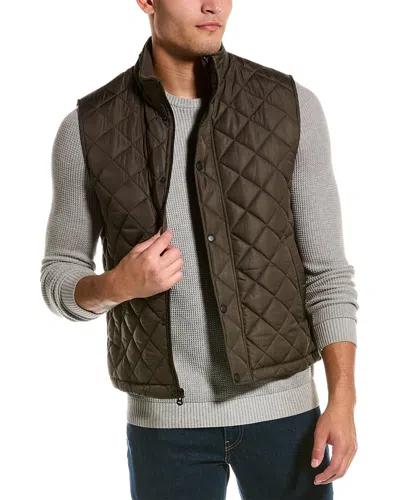 Cole Haan Diamond Quilted Vest In Green