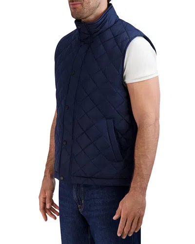 Cole Haan Quilted Vest In Blue