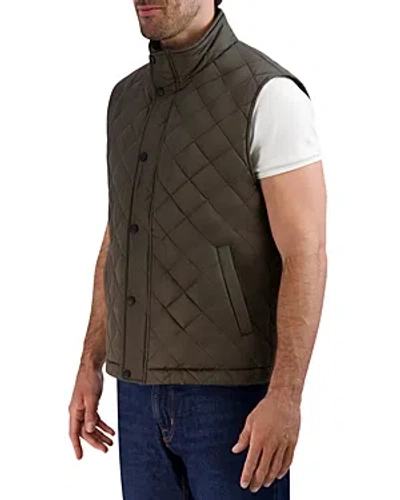 Cole Haan Diamond Quilted Vest In Green