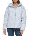 Cole Haan Down Zip Front Jacket In Blue