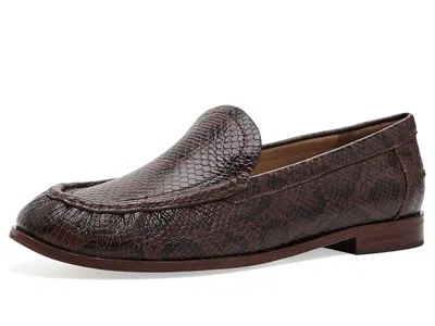 Cole Haan Dreya Venetian Loafers Women's Flat Shoes Hickory Glossy Snake Print Leather: 8 B - Medium In Brown