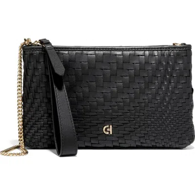 Cole Haan Essential Pouch Crossbody Bag In Black/woven