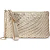 Cole Haan Essential Pouch Crossbody Bag In Gold/woven