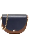 Cole Haan Evie Chain Leather Saddle Bag