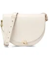 Cole Haan Evie Chain Small Saddle Bag In Ivory