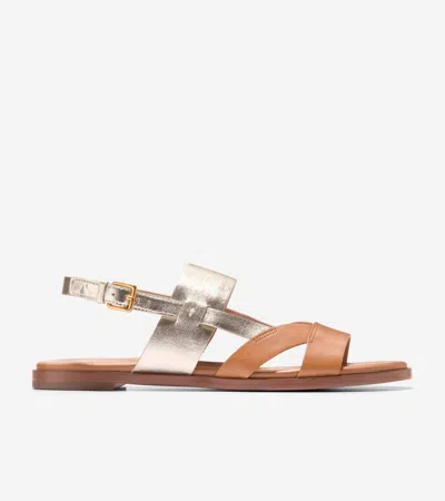 Cole Haan Fawn Sandal In Pecan-soft Gold Leather