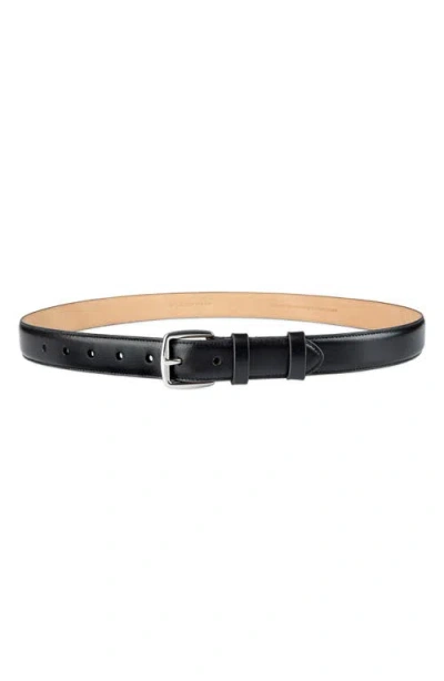 Cole Haan Feather Edge Leather Belt In Black