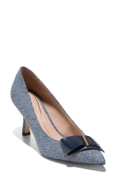 Cole Haan Felicia Bow Pointed Toe Pump In Blue