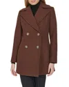 Cole Haan Women's Double Breast Wool Blend Peacoat
