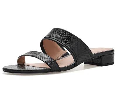Cole Haan Fionna Wave Double Band Slide Sandals Women's Sandals Black Glossy Snake Print Leather: 8 B - Medium