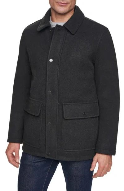 Cole Haan Flannel Jacket In Black