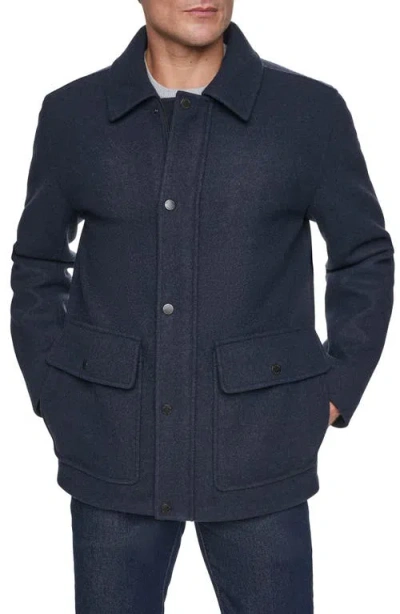 Cole Haan Flannel Jacket In Blue