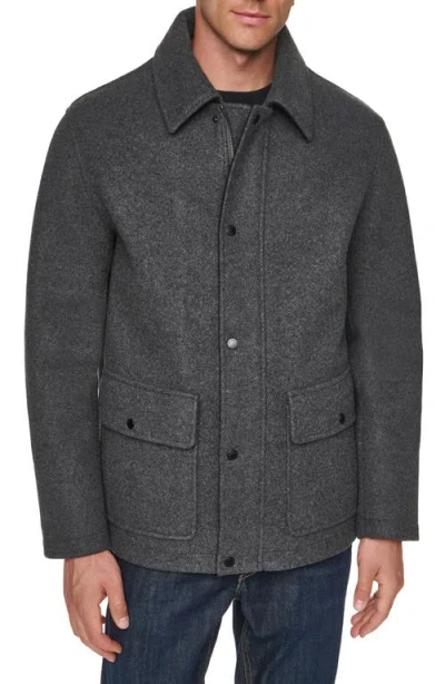 Cole Haan Flannel Jacket In Gray