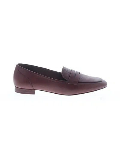 Pre-owned Cole Haan Flats In Burgundy