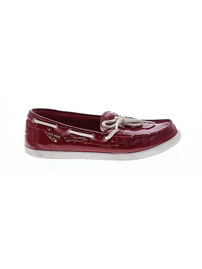 Pre-owned Cole Haan Flats In Red
