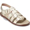 Cole Haan Flynn Fisherman Sandal In Soft Gold Leather