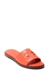 Cole Haan Flynn Logo Slide Sandal In Nasturtium Leather