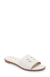 Cole Haan Women's Flynn Logo Slide Sandals In White Leather