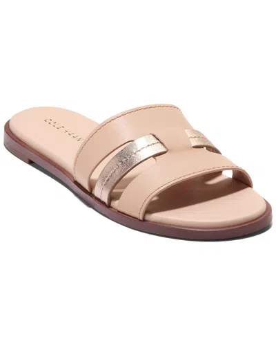 COLE HAAN COLE HAAN FLYNN SLOTTED LEATHER SLIDE SANDAL