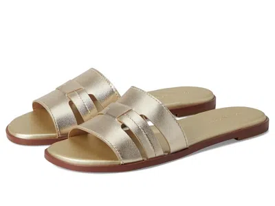 Cole Haan Flynn Slotted Slides In Gold