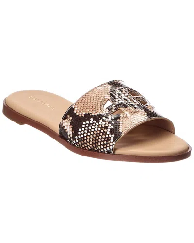 Cole Haan Flynn Snake-embossed Leather Sandal In Animal Print
