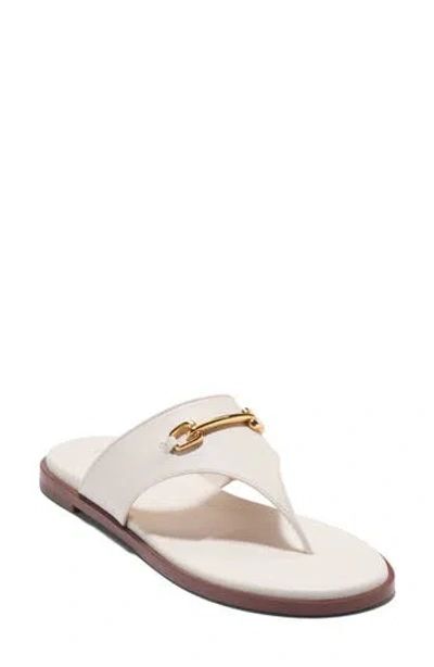 Cole Haan Flynn Leather Thong Sandal In White