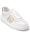 Cole Haan Grand Crosscourt Della Sneaker In White/soft Gold