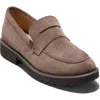 Cole Haan Geneva Lug Sole Penny Loafer In Lava Suede