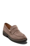 Cole Haan Geneva Platform Penny Loafer In Lava Suede