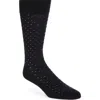 Cole Haan Geo Pattern Dress Socks In Navy