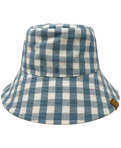 Cole Haan Gingham Reversible Bucket Hat In Heather Gingham