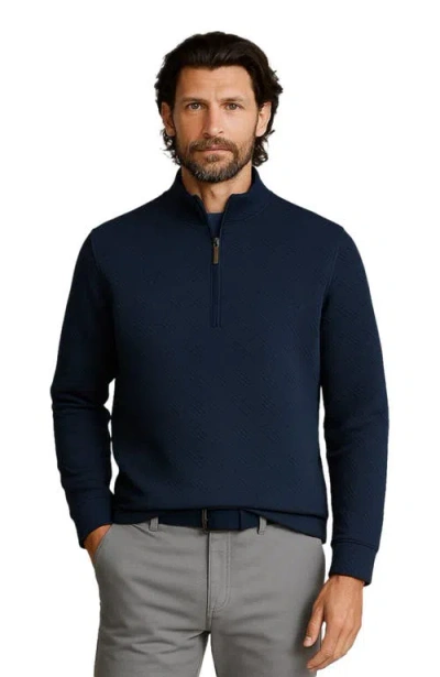 Cole Haan Golf Apparel Last Stitch Quarter Zip In Blue