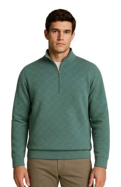 Cole Haan Golf Apparel Last Stitch Quarter Zip In Green