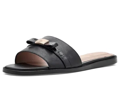 Cole Haan Go-to Emalia Slide Bow Leather Sandal In Black