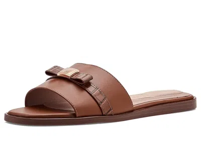 Cole Haan Go-to Emalia Slide Bow Women's Sandals British Tan Leather: 7.5 B - Medium In Brown