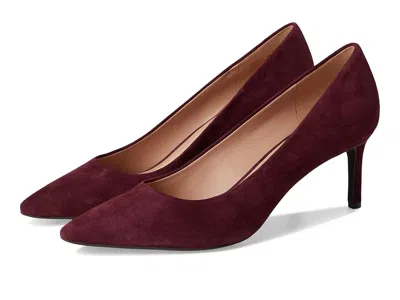 Cole Haan Go-to Janey Pumps High Heels Black Garnet Suede: 9.5 B - Medium In Burgundy
