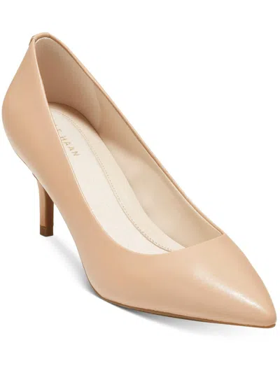 Cole Haan Goto Park Womens Leather Pumps In Beige