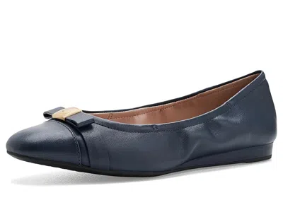 Cole Haan Go-to Tova Bow Women's Shoes Navy Blazer Leather: 9 B - Medium