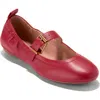 Cole Haan Graclyn Mary Jane Ballet Flat In Rio Red Leather