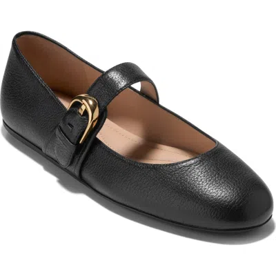 Cole Haan Grand Ambition Alissa Mary Jane Leather Flat In Black