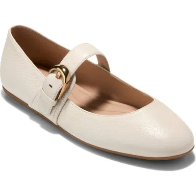 Cole Haan Grand Ambition Alissa Mary Jane Leather Flat In White